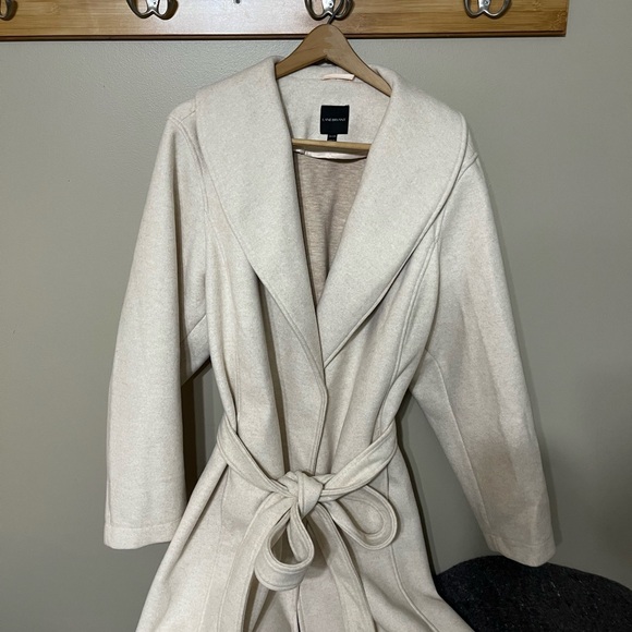 Lane Bryant 26-28 Women's Ivory Pea Coat - Picture 3 of 5